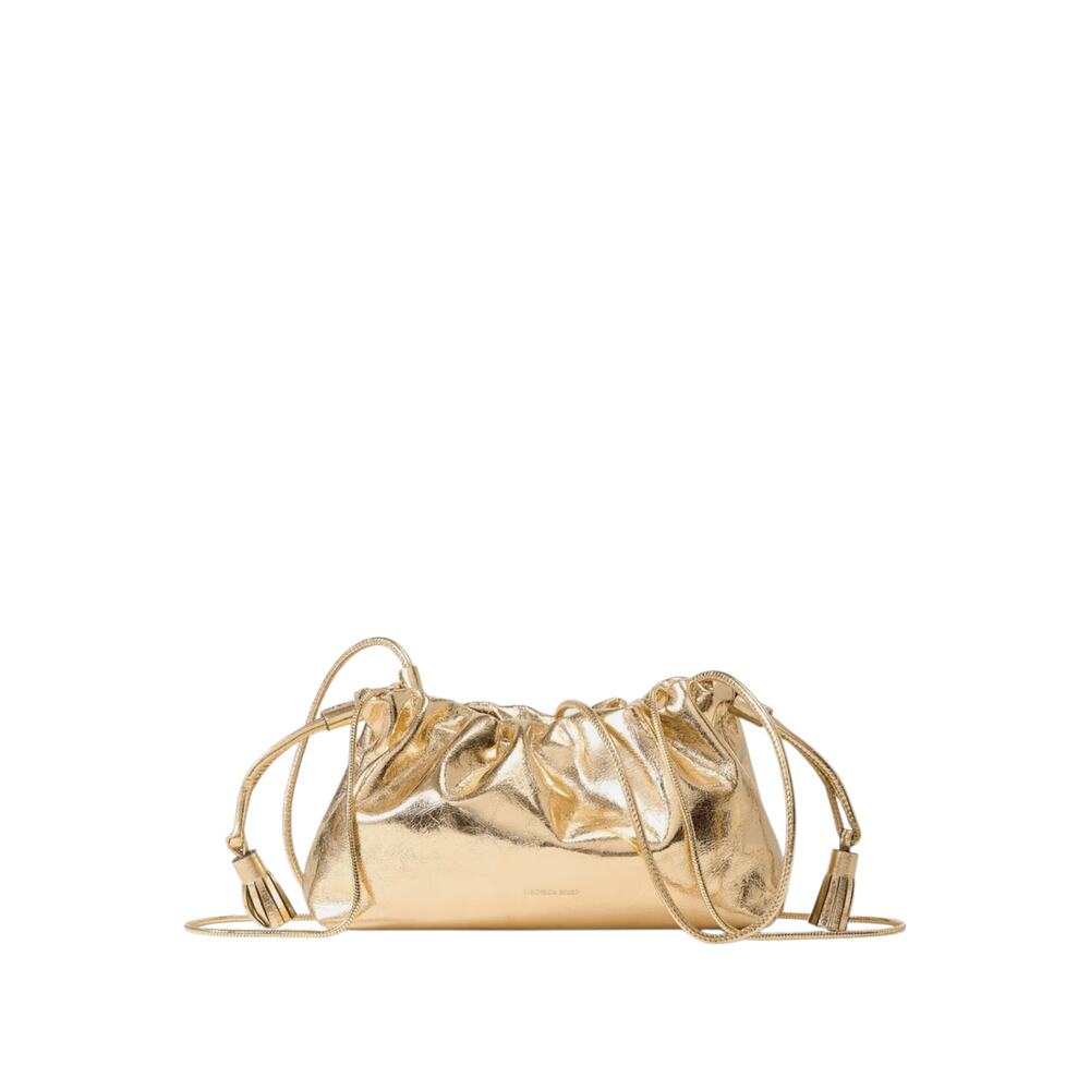 VERONICA BEARD Small Metallic Stash Bag in Gold
